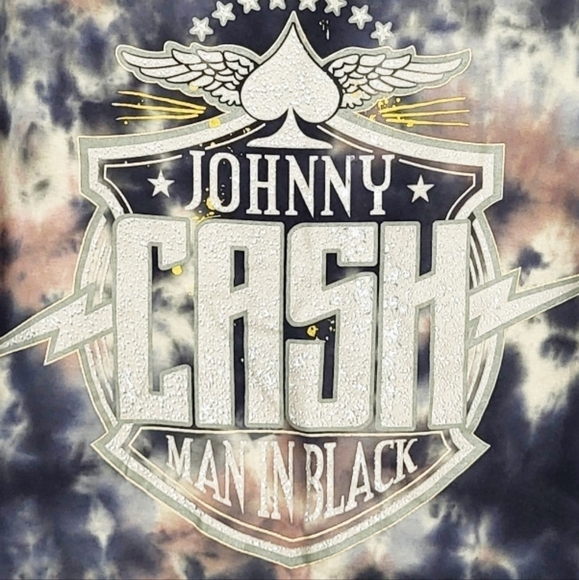 JOHNNY CASH Man in Black tie dye graphic tee - Picture 2 of 4